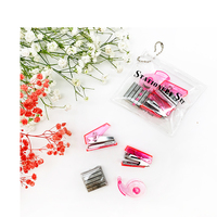 Mini kit de papeterie, trousses de fournitures scolaires, accessoires de bureau essentiels, ensemble cadeau promotionnel, agrafeuse pour le bureau et l'école