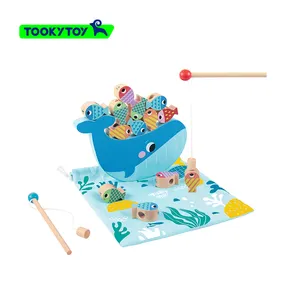 Montessori Kids Learning Baby Educational Toys Wooden Magnetic Multifunction Fishing Game Toy For Kids