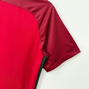 Maglia da Calcio Retrò Personalizzata 2016 Stile Portoghese della Thailandia Rossa di <span class=keywords><strong>Ronaldo</strong></span> # Maglia da Calcio Retrò Numero 7 - Product Image 4