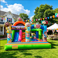 Nevanti Château gonflable commercial avec toboggan intégré pour enfants, usage commercial, en PVC