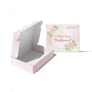 Brautjungfer Danke Geschenkbox individueller Druck Versandtasche Versand Brautbox