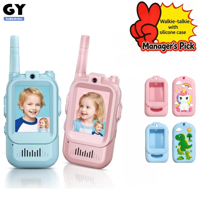 GY Kid Video Walkie Talkie for Ages 4-12 Parent-Child Interactive Toy with ABS Material Lithium Battery