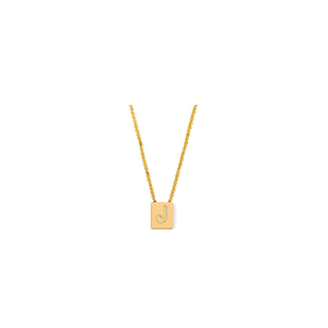 Collier en acier inoxydable avec pendentif lettre Zi J, plaqué or, 12x14cm, minimaliste, unisexe, à porter au quotidien - Product Image 3