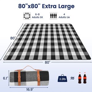 Custom 80X 80 Extra Large regalo promozionale impermeabile e pieghevole coperta da spiaggia portatile da esterno Oem Odm coperta da Picnic - Product Image 2