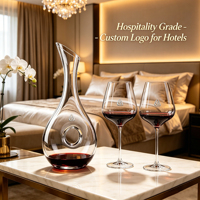 Ensemble d'aérateurs à vin en cristal sans plomb personnalisable et créatif, carafe élégante avec deux verres à vin assortis pour la maison, le bar ou le restaurant