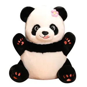Kids gift organic corn cotton panda bear peluches plushies custom plush animals panda weighted stuffed animals plush toys