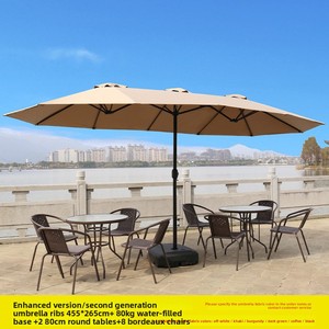 <span class=keywords><strong>Parasol</strong></span> de patio extérieur avec mât central, manivelle, imperméable, protection UV, pour la plage et le camping, auvent portable - Product Image 6