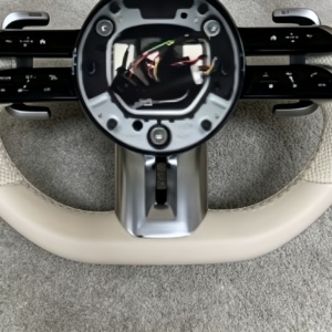 Volant en cuir blanc personnalisé pour Mercedes-Benz AMG W176 W211 W212 W205 W204 A180 A200 <span class=keywords><strong>B180</strong></span> B200 GLA GLC GLB GLE - Product Image 2