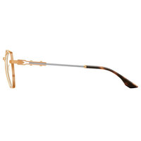 Gafas de Sol con Armazón Óptico de Doble Puente en Forma de Polígono, Detalles Grabados en Titanio Dorado, Estilo Retro, Lujosas, Modernas y a la Moda
