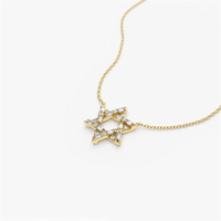 YUNCHENG Vente en gros Collier pendentif en argent sterling 925 avec zircon cubique blanc taille baguette en forme d'étoile pour femmes, cadeaux et soirées