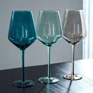 Новый дизайн, Свадебный логотип, роскошный цвет, для домашней вечеринки, большой бордовый бокал для вина, красочный стеклянный бокал - Product Image 5