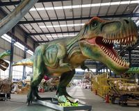 Dinosaures animatroniques de 10 mètres, T-rex réaliste en caoutchouc, modèle de dinosaure électronique pour exposition commerciale