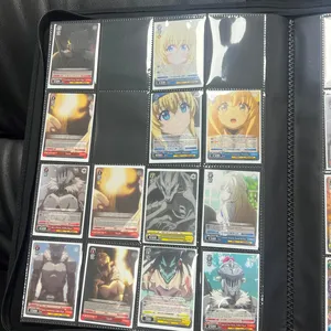 custom-made high-quality PU 16 pockets trading card binder available the artwork UV printing 1280 card albums