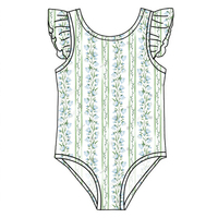Nouveauté : Maillot de bain une pièce pour bébés filles avec jolies volants, vêtements de plage pour enfants