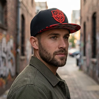 Cappellino Snapback con Ricamo 3D, Stampa Mimetica, Visiera Piatta, Logo Personalizzato, Regolabile, Stile Hip Hop per Uomo