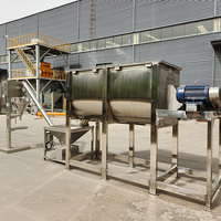 Mélangeur industriel d'épices Engrais organique Ruban horizontal Machine mélangeur de fabrication de farine de lessive en poudre et de savon en poudre