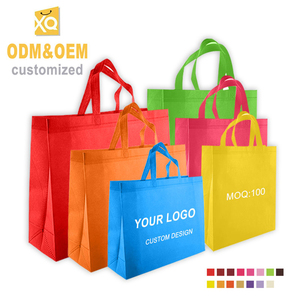 Bán buôn tùy chỉnh tái chế sinh thái thân thiện tái sử dụng vải hàng tạp hóa siêu thị mua sắm Tote Túi giá rẻ giá PP không dệt túi vải - Product Image 1