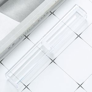 Wholesale Full Transparent Plastic Pen <b>Box</b> With Square Custom Printed Logo for Pen <b>Gift</b> - Product Image 4