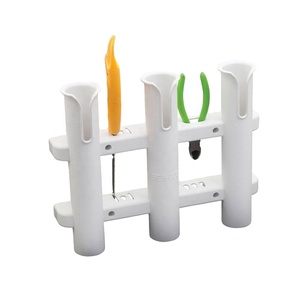 Supports muraux pour 3 cannes à pêche Tubes Liens Supports pour cannes à pêche - Product Image 1