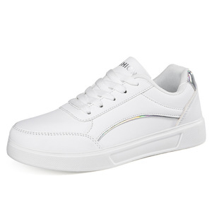 Nouvelle arrivée en gros étudiant blanc plate-forme chaussures fond épais augmenter conseil chaussures pour femmes nouveau Style 2024 - Product Image 4
