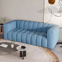 Ensemble de canapés d'angle capitonnés en tissu cachemire de luxe, fabriqué en usine, canapé-lit KD personnalisable pour hôtel et salon