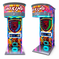 Máquina de Boxeo Arcade Comercial para Interiores, Operada con Monedas, con Medición de Fuerza de Golpe, Puntuación Electrónica e Iluminación