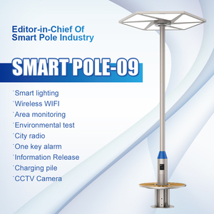 Gebosun Cortina Electromagnetic Technologies Poste de luz de calle solar inteligente para postes - Product Image 2
