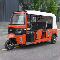 Tricycle Électrique de Tourisme 60 km/h, Tuk-Tuk Taxi Rickshaw à Trois Roues, Voiture 6 Passagers, Tricycle Motorisé avec Cabine – Prix Compétitif