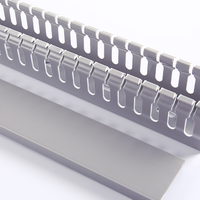 Goulotte de câblage en PVC gris à fentes 40x40mm, ignifuge certifié CE UL94 V0, pour panneaux de commande industriels, vente en gros usine