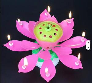 Emay Flor de Loto Musical Romántica con Luces LED para <span class=keywords><strong>Cumpleaños</strong></span>, Venta al por Mayor, Novedad, Hermosa y Festiva - Product Image 6