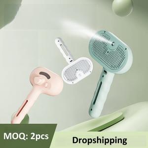 Elektrik sessiz 4-in-1 kedi bakım fırçası kendini temizleme anti-statik taşınabilir etkili Pet buharlı fırça uzun saç ve köpekler için - Product Image 3