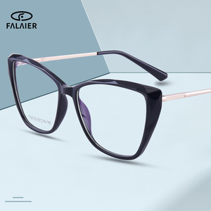 Monturas de Gafas de Ojo de Gato FalaiEr TR90 C3, Montura Roja, Anti Luz Azul, Gafas de Lectura para Mujer - Product Image 2