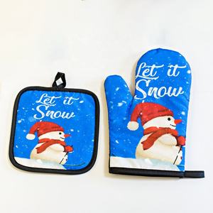 Gants résistants à la chaleur pour la Saint-Valentin, isolants thermiques pour cuisine, four et micro-ondes, ensemble de gants imprimés, vente chaude, outil de cuisson et de pâtisserie - Product Image 5