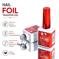Colle à ongles professionnelle Hanyi transparente anti-adhésive sans résidu pour transfert de feuilles avec contrôle auto-nivelant en flacon, style designer