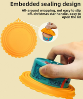 Couvre-boîte de conserve pour chat en gel de silicone, hermétique, anti-fuite, 3-en-1, pour conserver la nourriture des chats, accessoire pour chat
