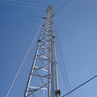 Torre de Medición de Viento de Grado Científico para Datos Meteorológicos Precisos, Mástil de Rejilla Estabilizado con Anemómetro y Soporte para Vainas de Viento