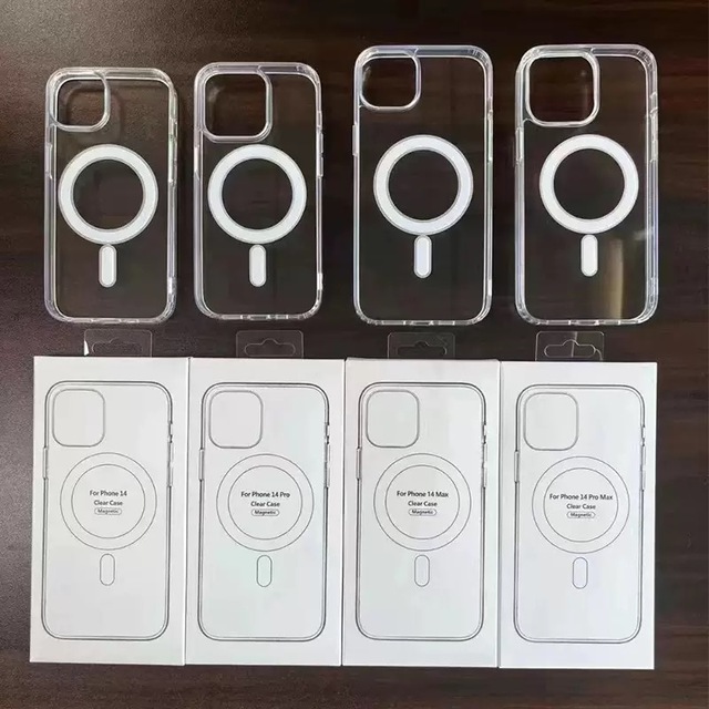 Magnetic Transparent Wireless Charge Case Shelluxe for iPhone 16 15 14 Plus 13 12 Mini 11 Pro Max PC Phone Cover