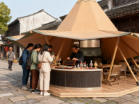 Grande tente double quatre saisons imperméable en bâche PVC, type safari tipi, avec protection UV et résistance au vent, pour chambre et séjour
