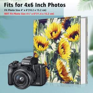 Álbum DE FOTOS 4x6 de capacidad extra grande con capacidad para 600 imágenes verticales horizontales álbum de fotos de boda familiar cubierta de PU logotipo impreso - Product Image 3