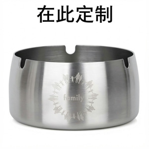 Stainless Steel <b>Ashtray</b> 10cm Round Gold Creative Design For Home Hotel Restaurant - Product Image 4