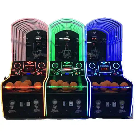 Redemption Entertainment Basketball Machine Colorful Street Coin Operated Basketball Shooting Game Machine