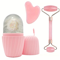 Rouleau de jade en quartz rose pour cryothérapie, outils de massage facial Gua Sha, outils de guérison naturelle en cristal, bien-être et relaxation