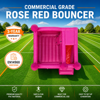 Sécurité avant tout, château gonflable rose EN14960, PVC 0,55 mm, qualité commerciale, château de saut pour princesse, pour location de matériel de fête