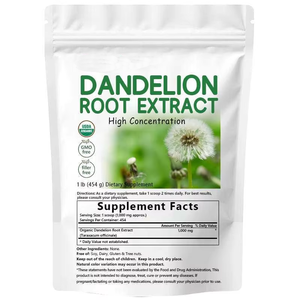 Extracto Herbal de Raíz de Diente de León Orgánico en Polvo, para Desintoxicación Hepática, Apoyo Digestivo, Diurético Natural, 100% Puro, CAN - Product Image 3