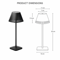 Lampe de table moderne à commande tactile, lampe de chevet LED rechargeable pour mariage, fête, chambre à coucher, décoration de la maison