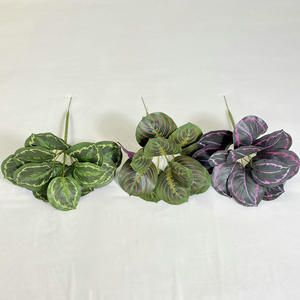 Hojas verdes artificiales Follaje Plantas artificiales Follaje De Flores Tallo verde de seda para Decoración - Product Image 4