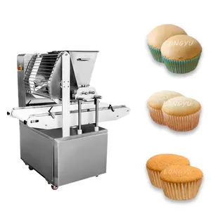 New design Longyu automatic cookie machine small strawberry ice cream sponge cake production line cake depositor machine