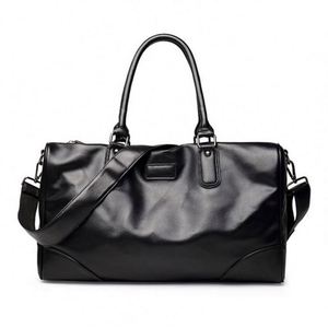 Bolsa de Deporte de Piel Sintética Negra de Gran Capacidad Personalizada al por Mayor, Bolsa de Viaje para Hombre - Product Image 1