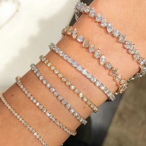 Messi Jewelry DEF White VVS 14k 18k <b>Gold</b> Open <b>Adjustable</b> Moissanite Bangles for Women - Product Image 4