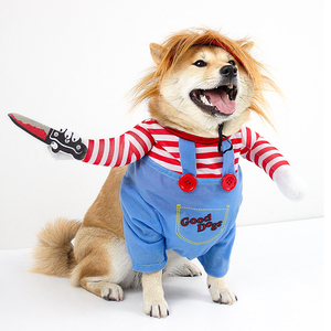 Joymay 2024 gran oferta vaquero jinete perro ropa personalizada Cosplay ropa para mascotas perro <span class=keywords><strong>disfraz</strong></span> de Halloween divertido para perros pequeños medianos grandes - Product Image 1